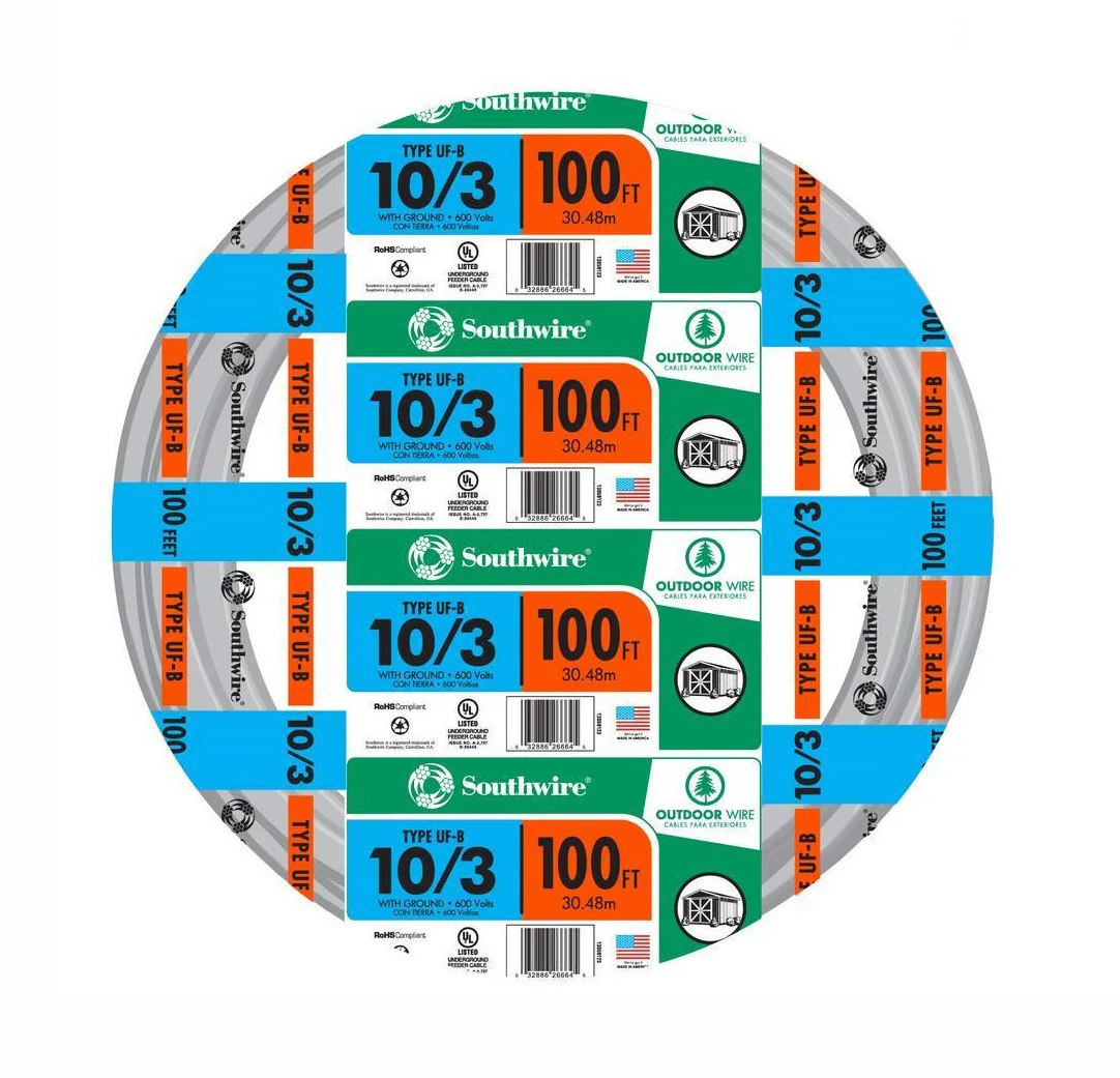 Southwire 100-ft 10/3 UF-B Wire W/G (By-the-roll) 13059123