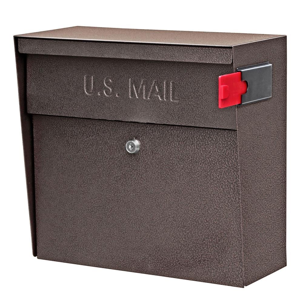Mail Boss Wall Mount Bronze Metal Large Lockable Mailbox 7164