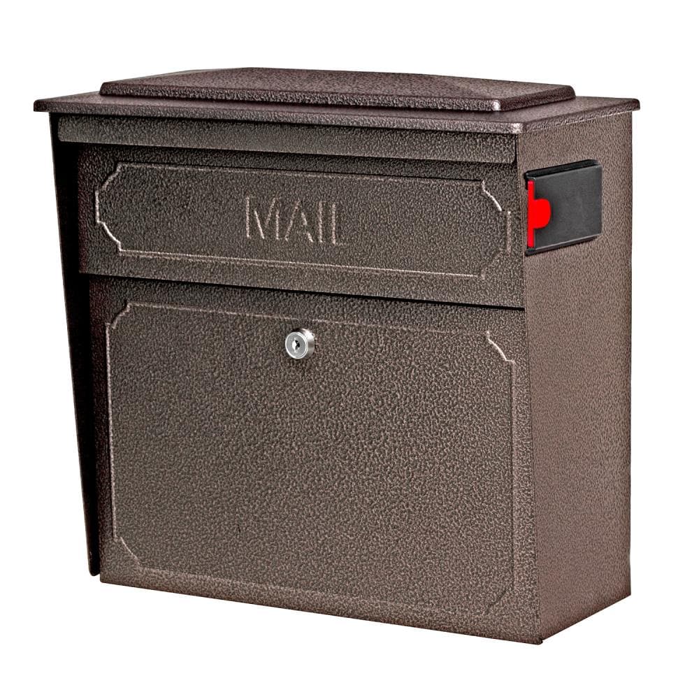 Mail Boss Wall Mount Bronze Metal Large Lockable Mailbox 7174