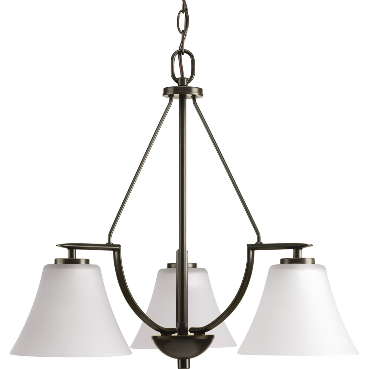 Progress Lighting Bravo 3 -Light Antique Bronze Transitional For Use in Bedrooms, Dining Rooms, Foyers, Kitchens, Living Rooms Chandelier 797730