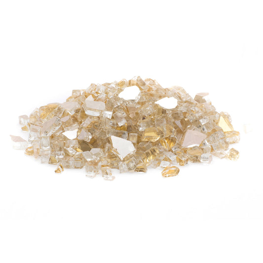 1/4" 20 lb. Gold Reflecitive Fire Glass