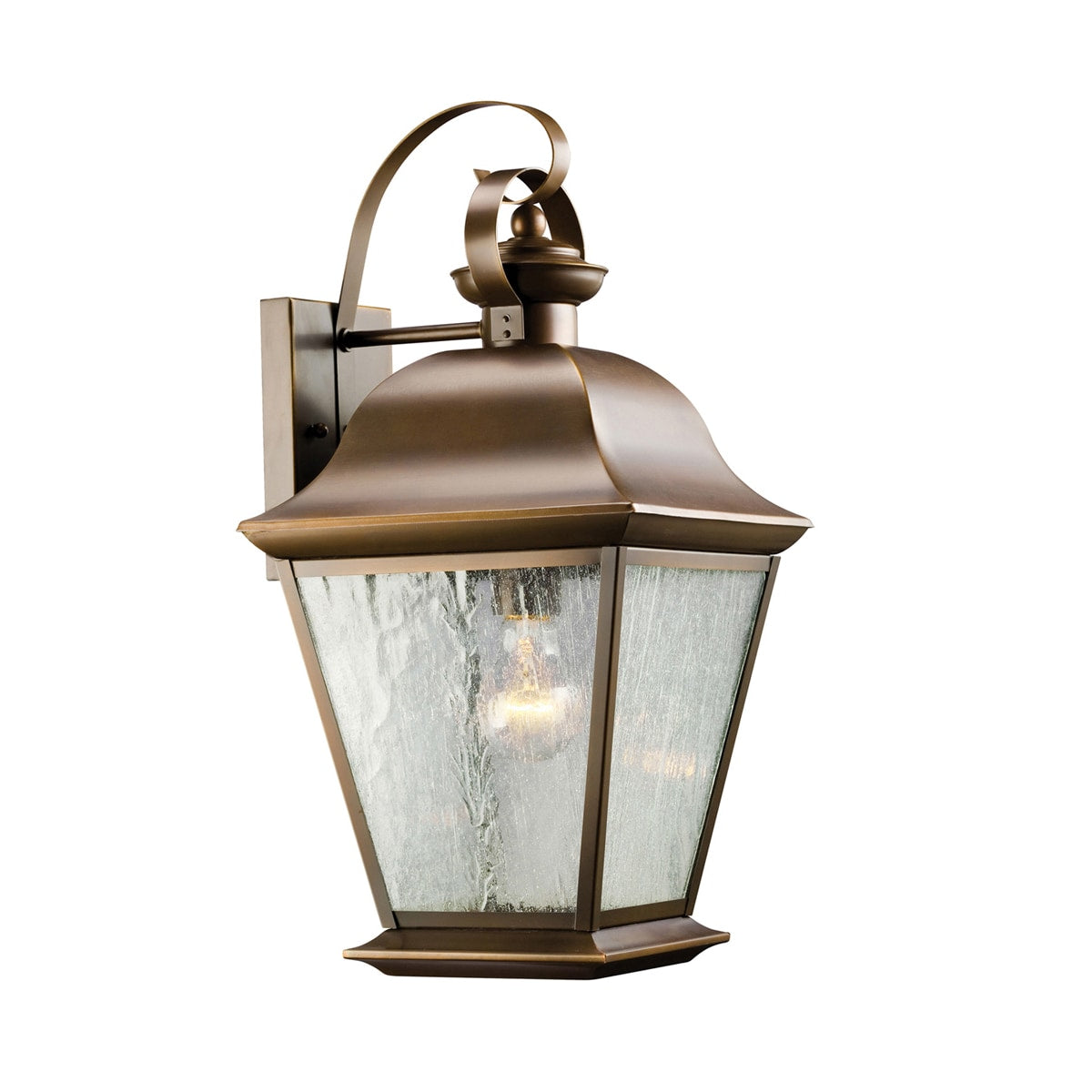 Kichler Mount Vernon 1 -Light 19.5-in H Antique Bronze Hardwired Outdoor Wall Light 1253824