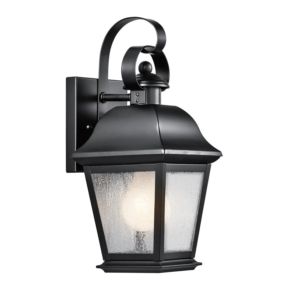 Kichler Mount Vernon 1 -Light 12.5-in H Black Hardwired Outdoor Wall Light 1253817