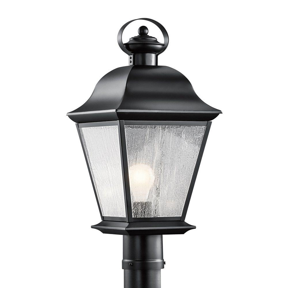 Kichler Mount Vernon 20.75-in Black Traditional Outdoor Light post lantern 1253892