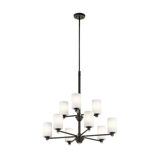 Kichler Joelson 9 -Light Bronze Transitional For Use in Dining Rooms, Foyers, Living Rooms Chandelier 1252765