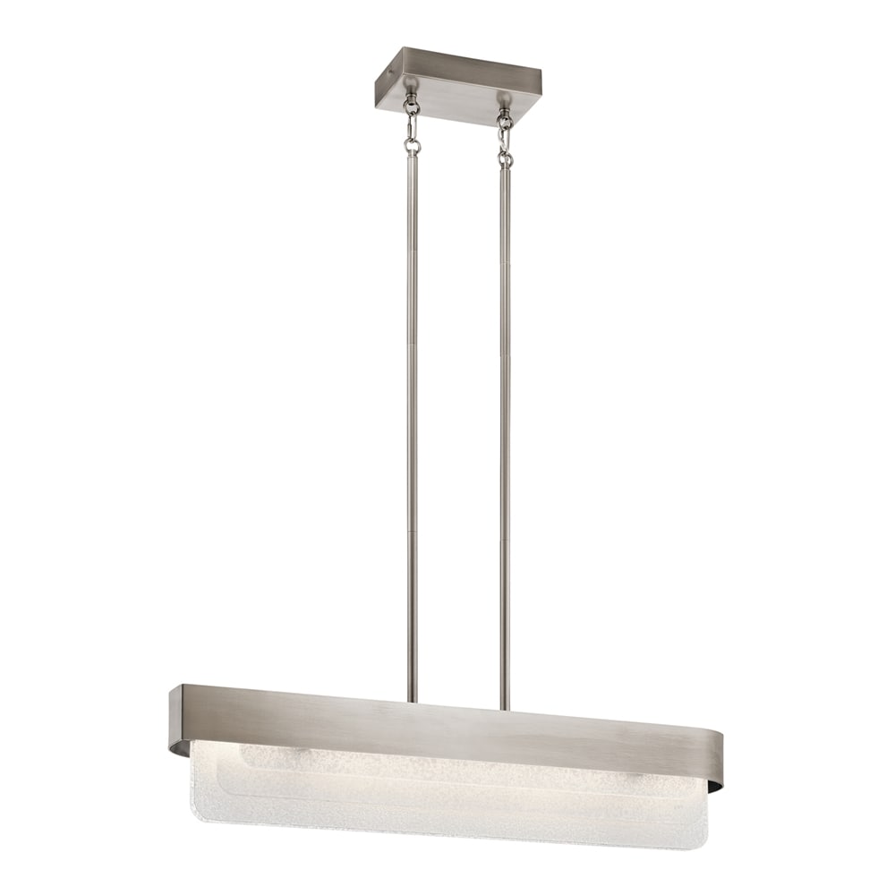 Kichler Serene 1 -Light Pewter Modern/contemporary Integrated LED For Use in Bathrooms, Bedrooms, Dining Rooms, Foyers, Kitchens, Living Rooms Chandelier 1252828