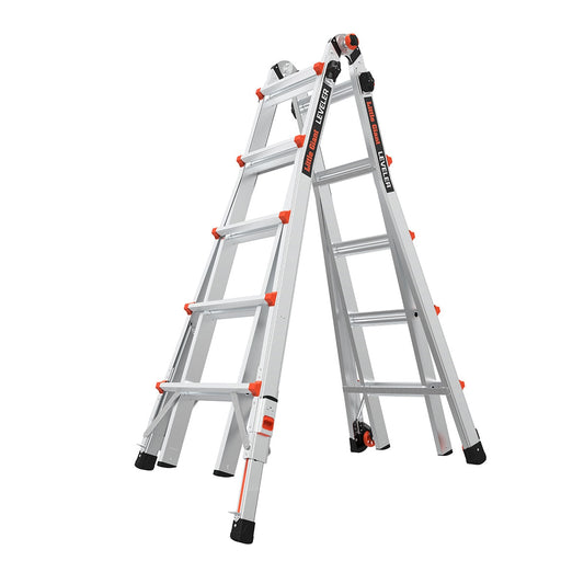 Little Giant Ladders Leveler M22 with Leg Levelers 22-ft Reach Type 1aa- 375-lb Load Capacity Telescoping Multi-Position Ladder 16622-801