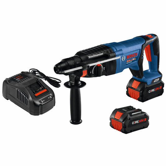 Bosch 18-volt 8-Amp Sds-plus Variable Speed Cordless Rotary Hammer Drill (2-Batteries Included) GBH18V-26DK24