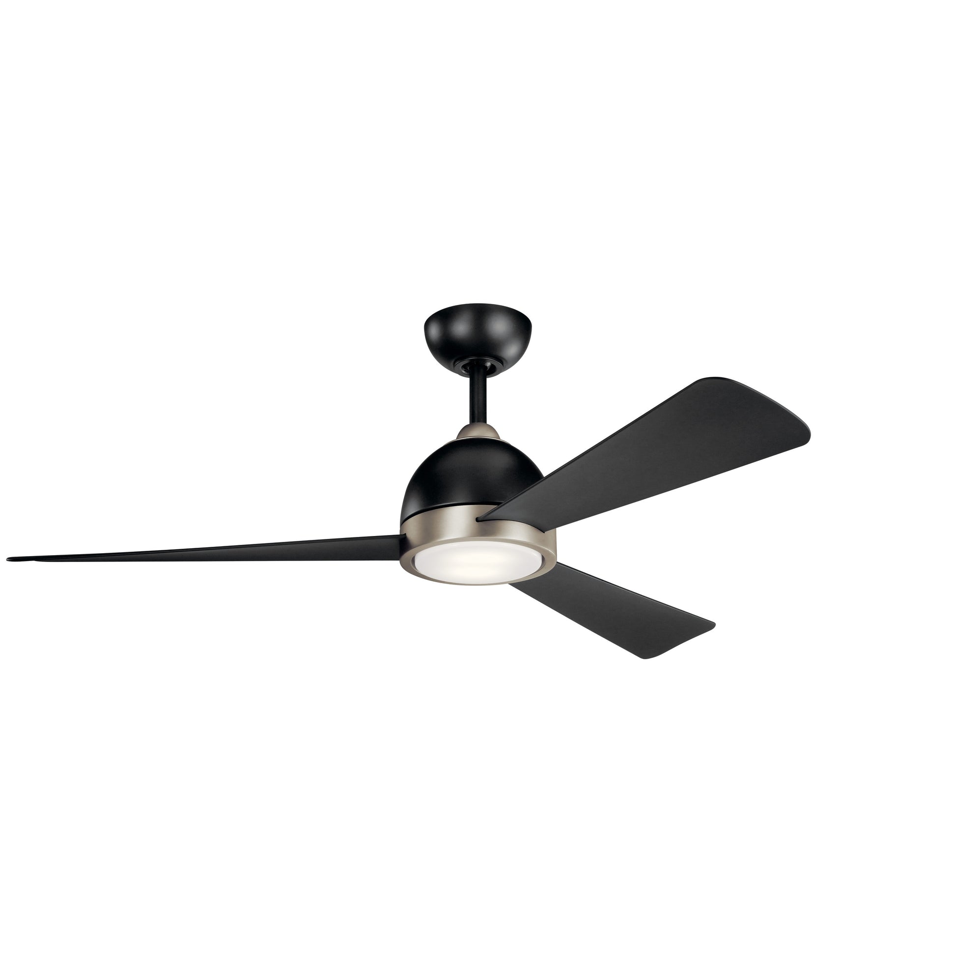 Kichler Incus 56-in Integrated LED Satin Black with Satin Black Blades Ceiling Fan With Light ( 3 -Blade ) 1336942