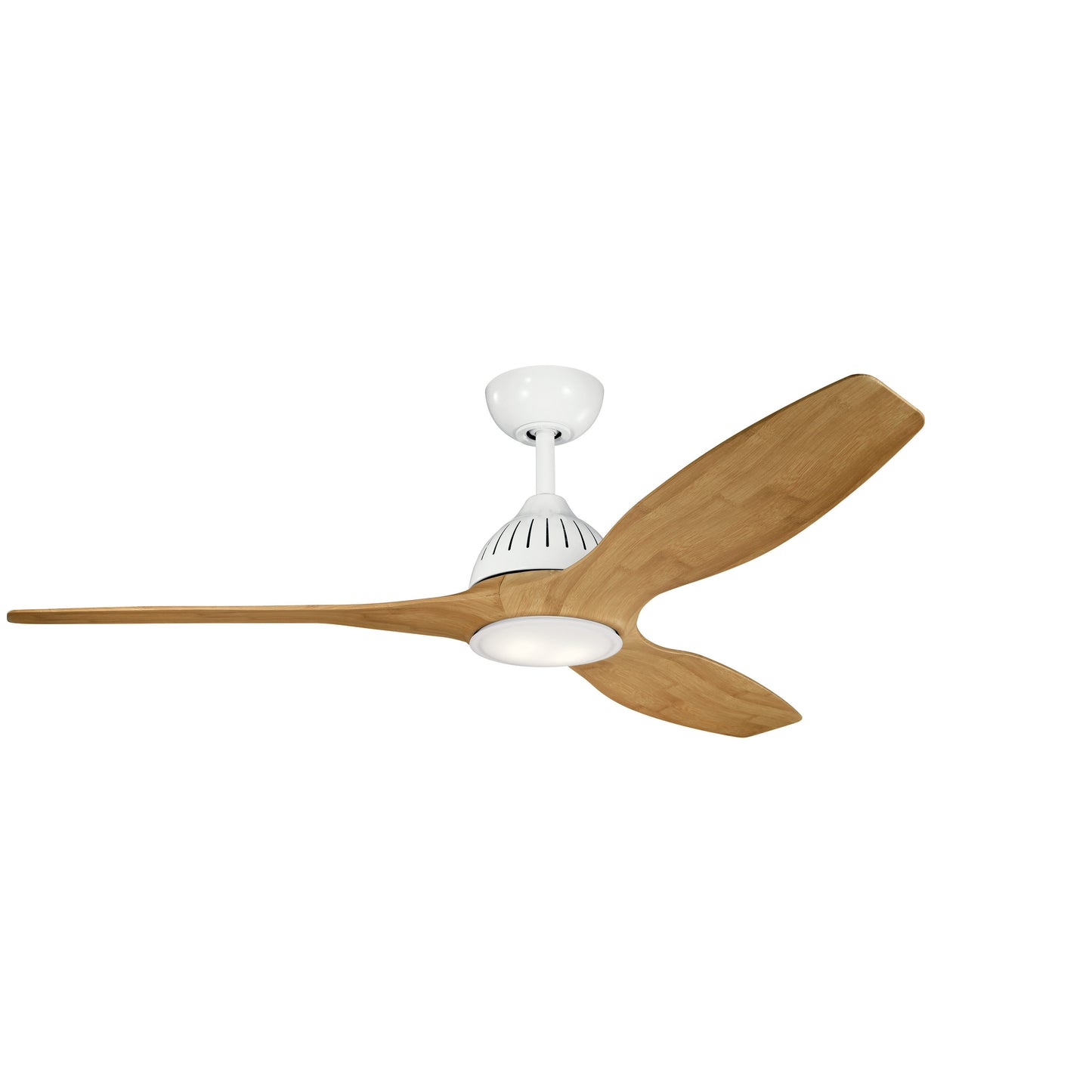 Kichler Jace 60-in Integrated LED Outdoor White with Bamboo Blades Ceiling Fan With Light ( 3 -Blade ) 1336961