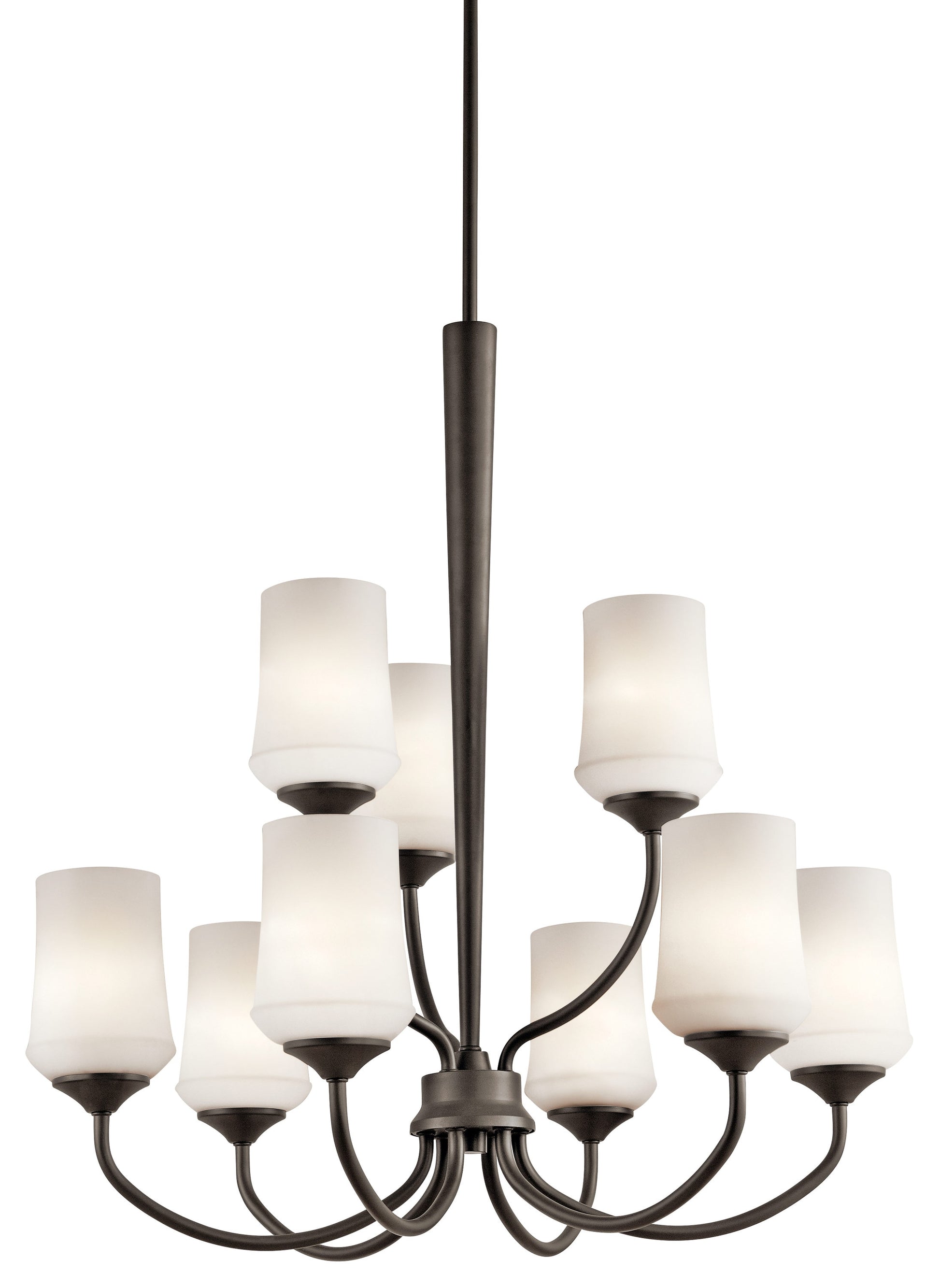 Kichler Aubrey 9 -Light Bronze Transitional For Use in Bedrooms, Dining Rooms, Foyers, Kitchens, Living Rooms Chandelier 1424662