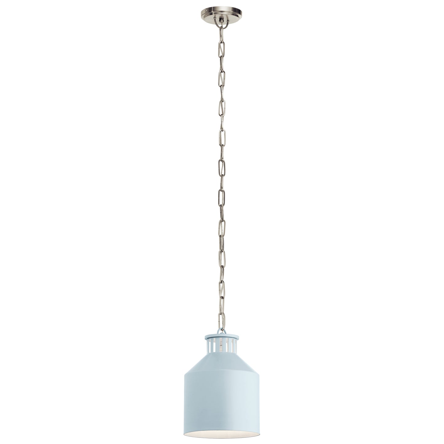 Kichler Montauk 1 -Light Light Blue Farmhouse Jar Medium Hanging Pendant light 1424621