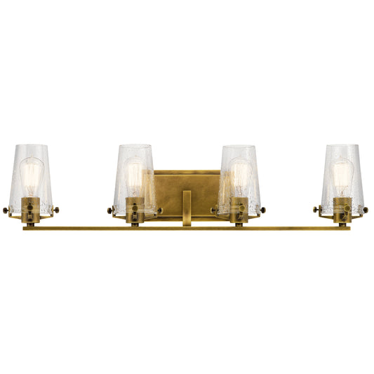 Kichler Alton 33.75-in 4 -Light Brass Industrial Vanity light 1331754
