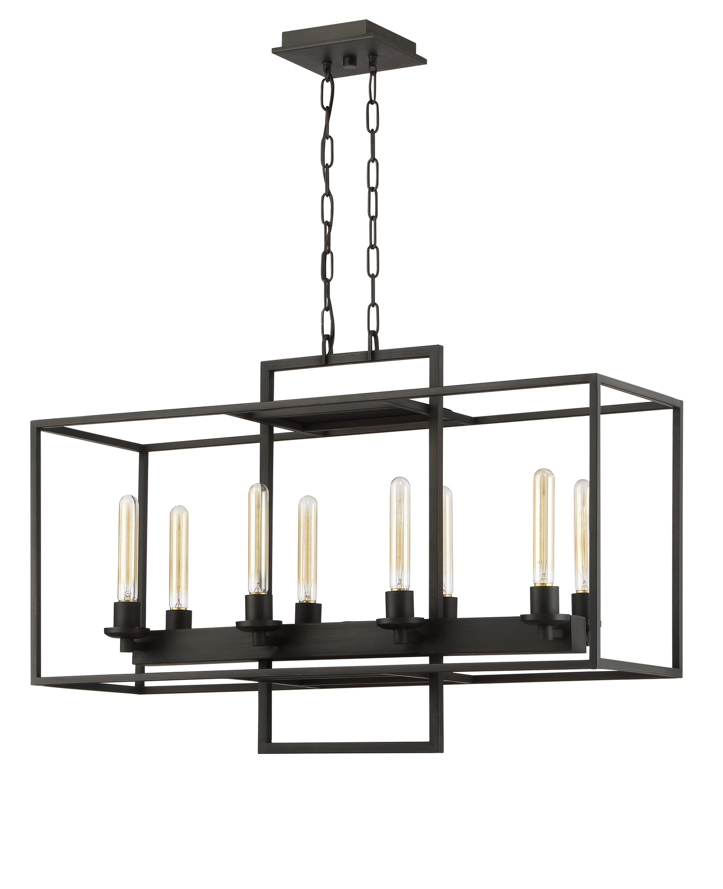 Craftmade Cubic 8 -Light Bronze Transitional For Use in Bedrooms, Dining Rooms, Foyers, Living Rooms Chandelier 1520339
