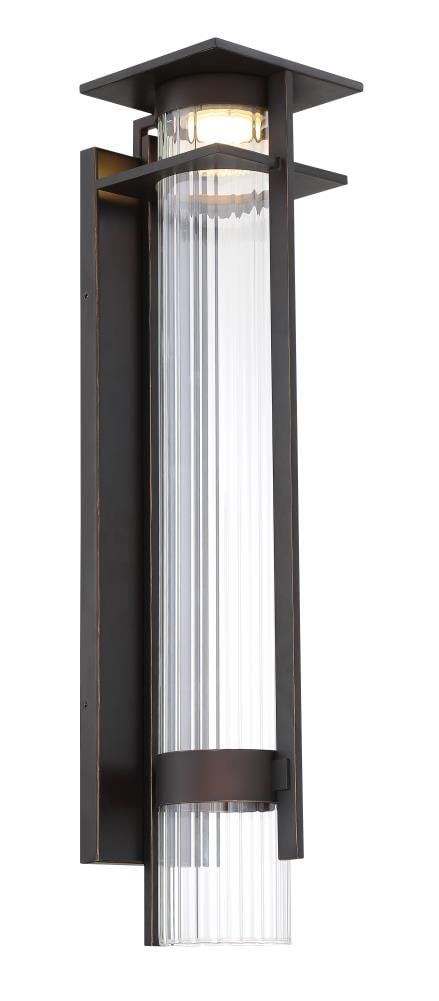 Minka Lavery Kittner 26-in H Oil-rubbed Bronze Hardwired Integrated LED Outdoor Wall Light 1664873