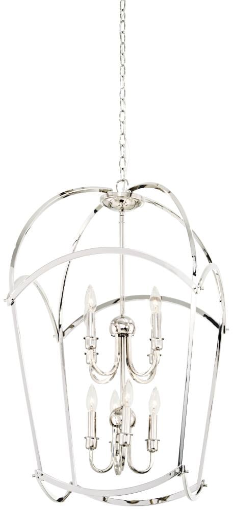 Minka Lavery Jupiter's Canopy 8 -Light Polished Nickel Transitional Lantern Medium Hanging Pendant light 1664480