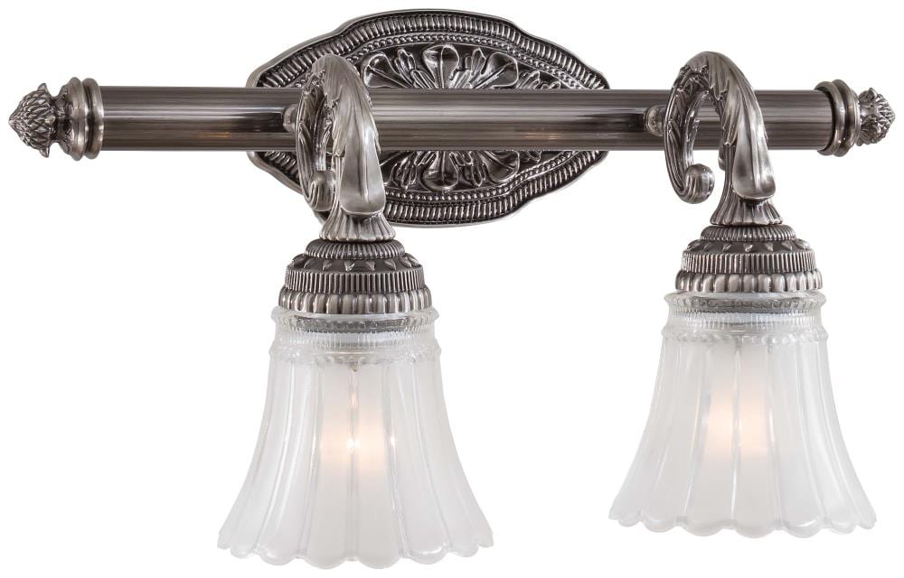 Minka Lavery Europa 18.625-in 2 -Light Brushed Nickel Traditional Vanity light bar 1664570