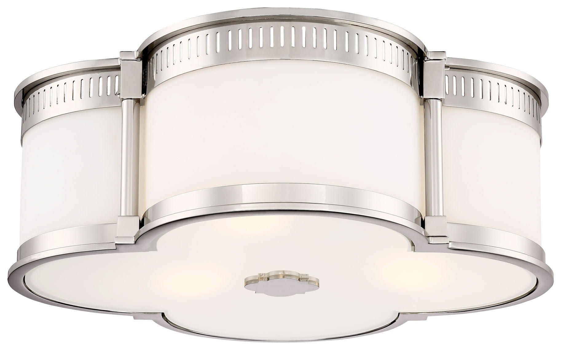 Minka Lavery Lavery 1 -Light 16.25-in Polished Nickel Integrated LED Flush Mount Light 1664910