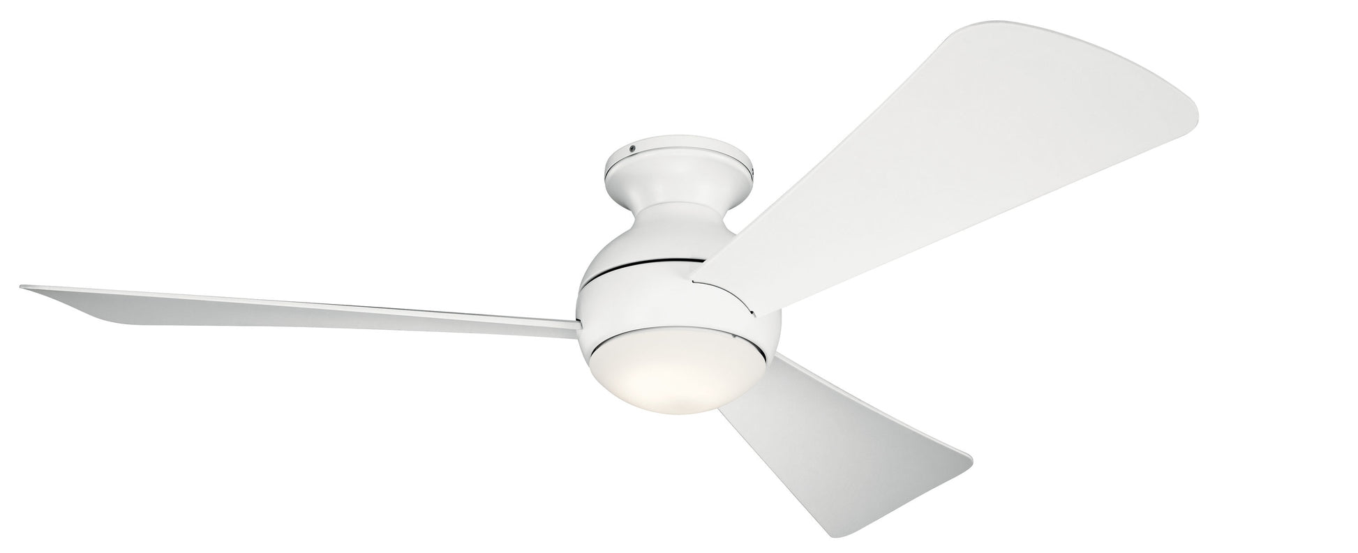 Kichler Sola 54-in Integrated LED Outdoor Downrod or Flush Mount Matte White with Matte White Blades Ceiling Fan With Light ( 3 -Blade ) 1694981