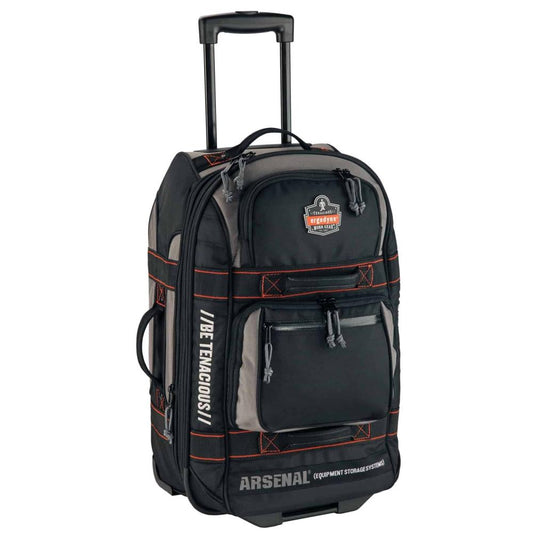 Arsenal Large Black Tool Bag 22x14x10 Inches Zippered Polyester with Exterior Pockets and Haul Handles 13125