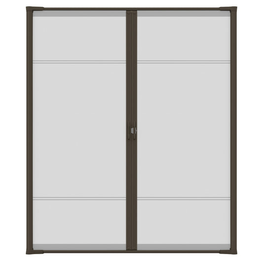 LARSON Brisa Bi-parting Retractable Screen door 72-in x 96-in Brown Aluminum Double (Handle Included)