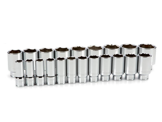 TEKTON 3/4-in Drive Standard (SAE) Deep Socket Set (21-Pieces) SHD93017