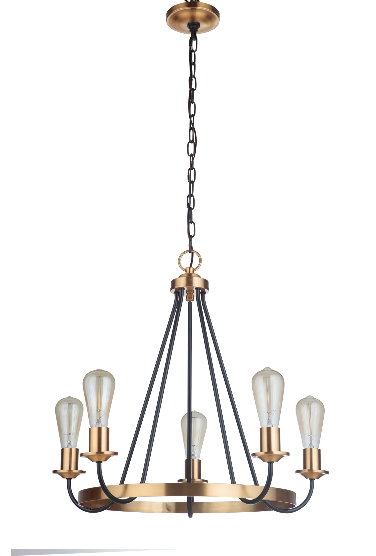 Craftmade Randolph 5 -Light Black Transitional For Use in Bedrooms, Dining Rooms, Foyers, Kitchens, Living Rooms Chandelier 2180047
