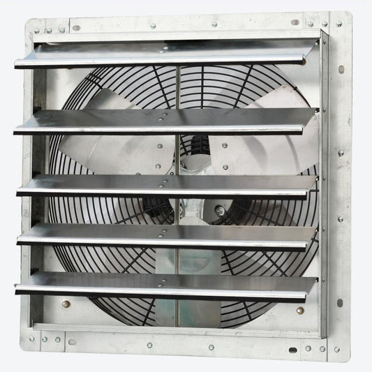 iLIVING Automatic Shutter Exhaust Fan 18-in Indoor Silver Wall Mounted Fan ILG8SF18V