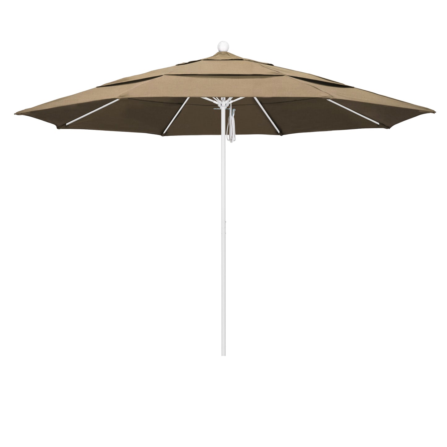 California Umbrella 11-ft Aluminum Beige No-tilt Market Patio Umbrella