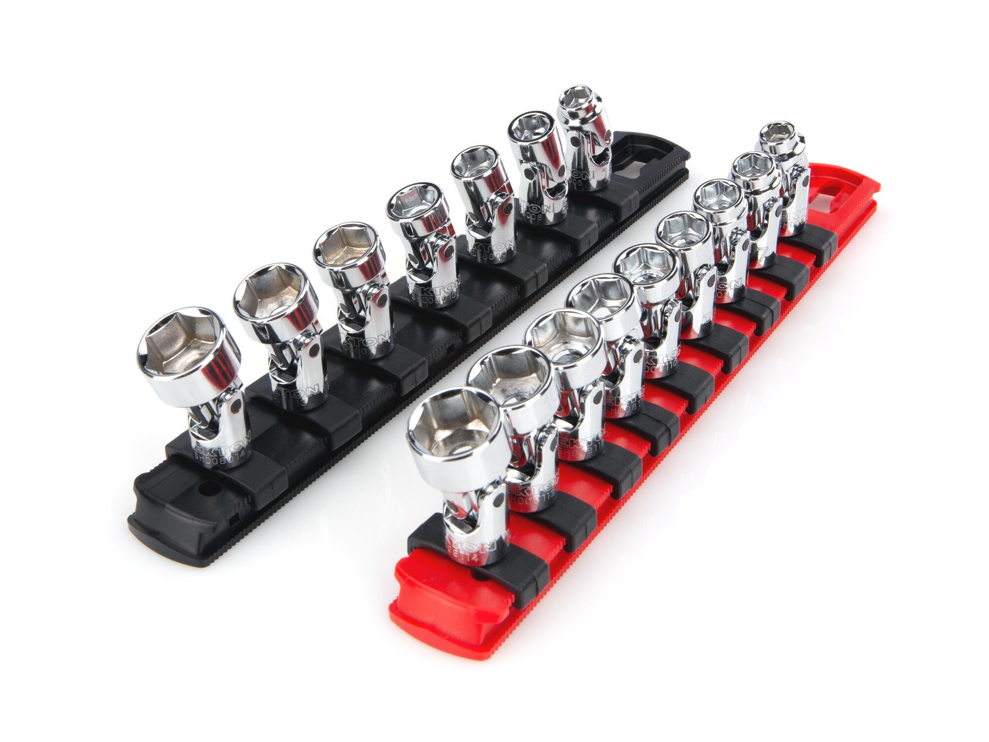 TEKTON 1/4-in Drive Standard (SAE) and Metric Universal Joint Socket Set (16-Pieces) SHD90205