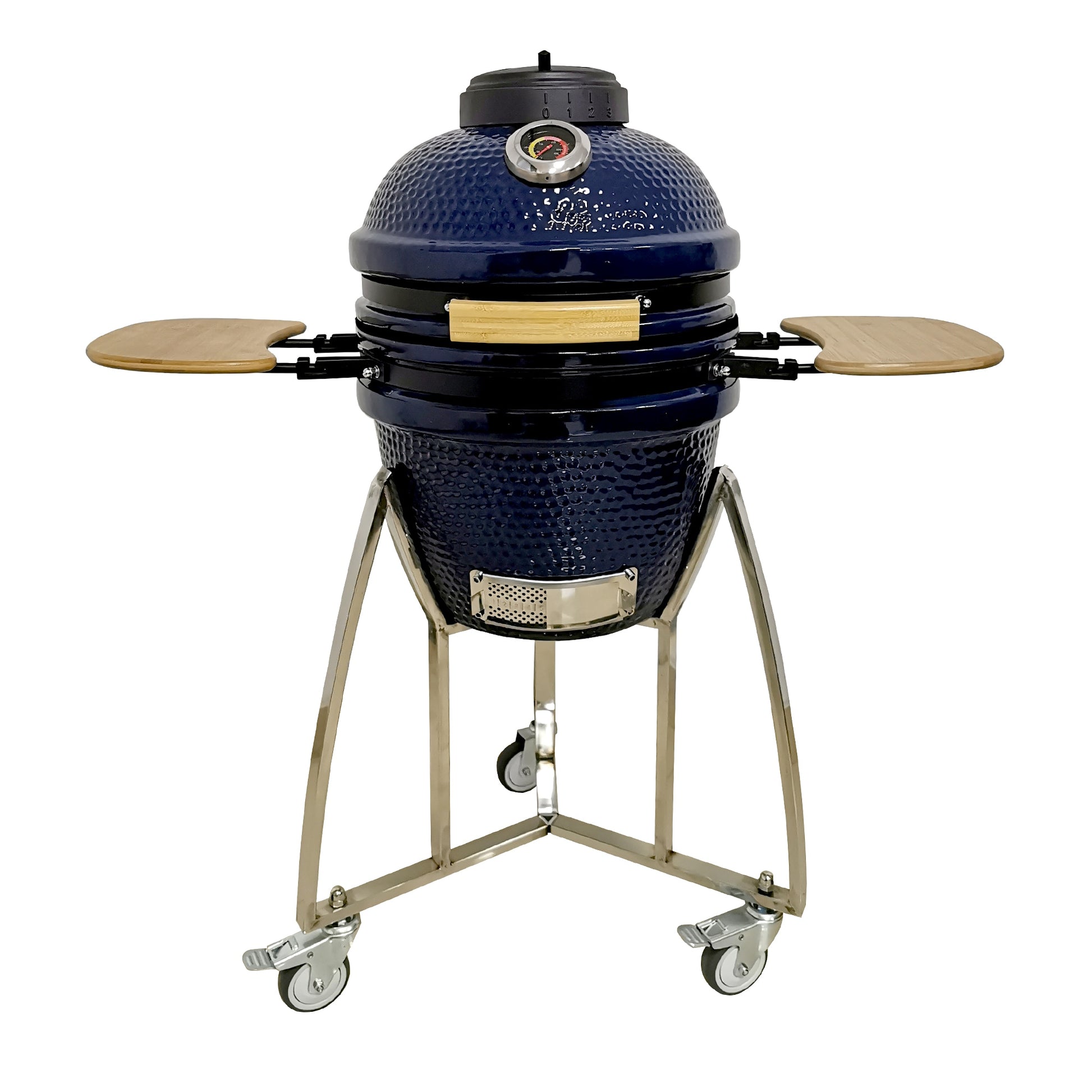Lifesmart 15-in W Blue Ceramic Kamado Charcoal Grill SCS-K15C