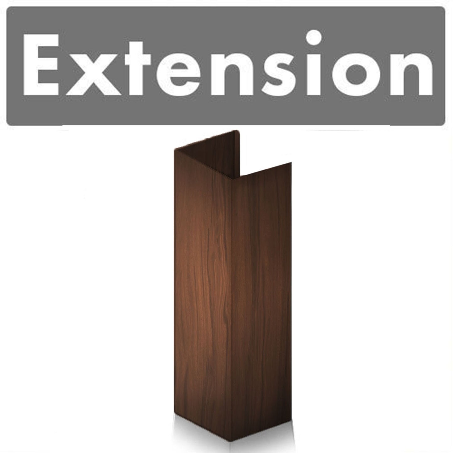 ZLINE KITCHEN & BATH Wall-Mounted range hood Flue extension Wood/walnut