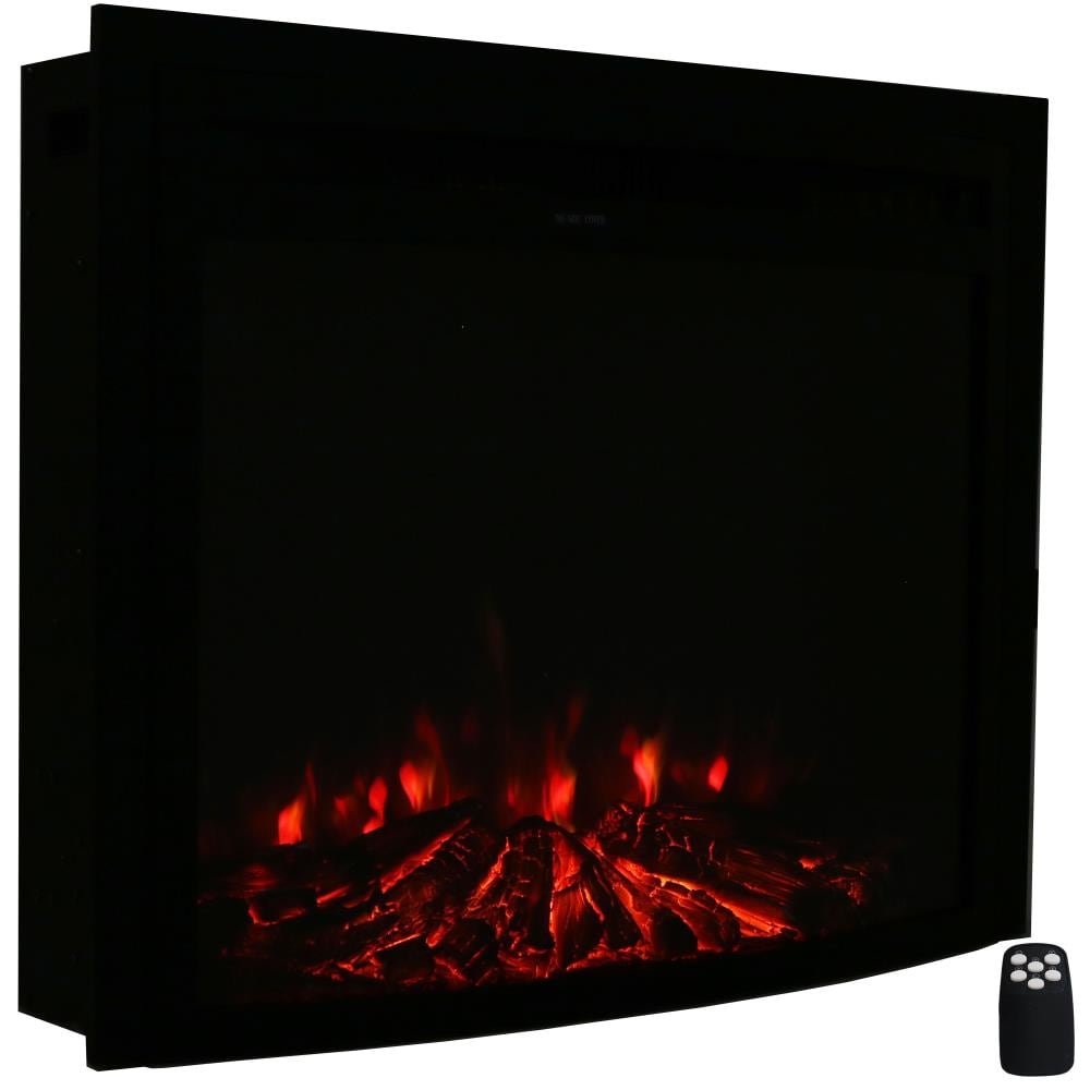 Sunnydaze Decor 28.5-in Black Electric Fireplace Insert LOE-388