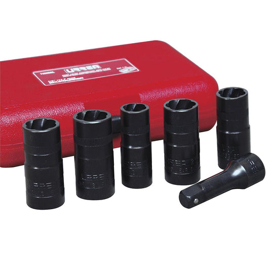 URREA 6-Piece Standard (SAE) and Metric Combination Set Drive Set 4-point Impact Socket Set 7400SWL