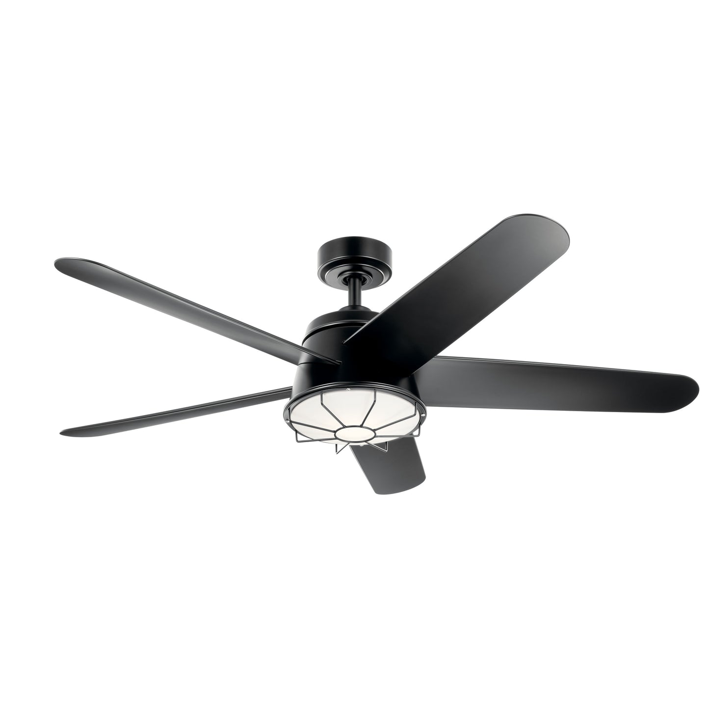 Kichler Daya 54-in Integrated LED Satin Black with Satin Black Blades Ceiling Fan With Light - Remote Included ( 5 -Blade ) 4355699