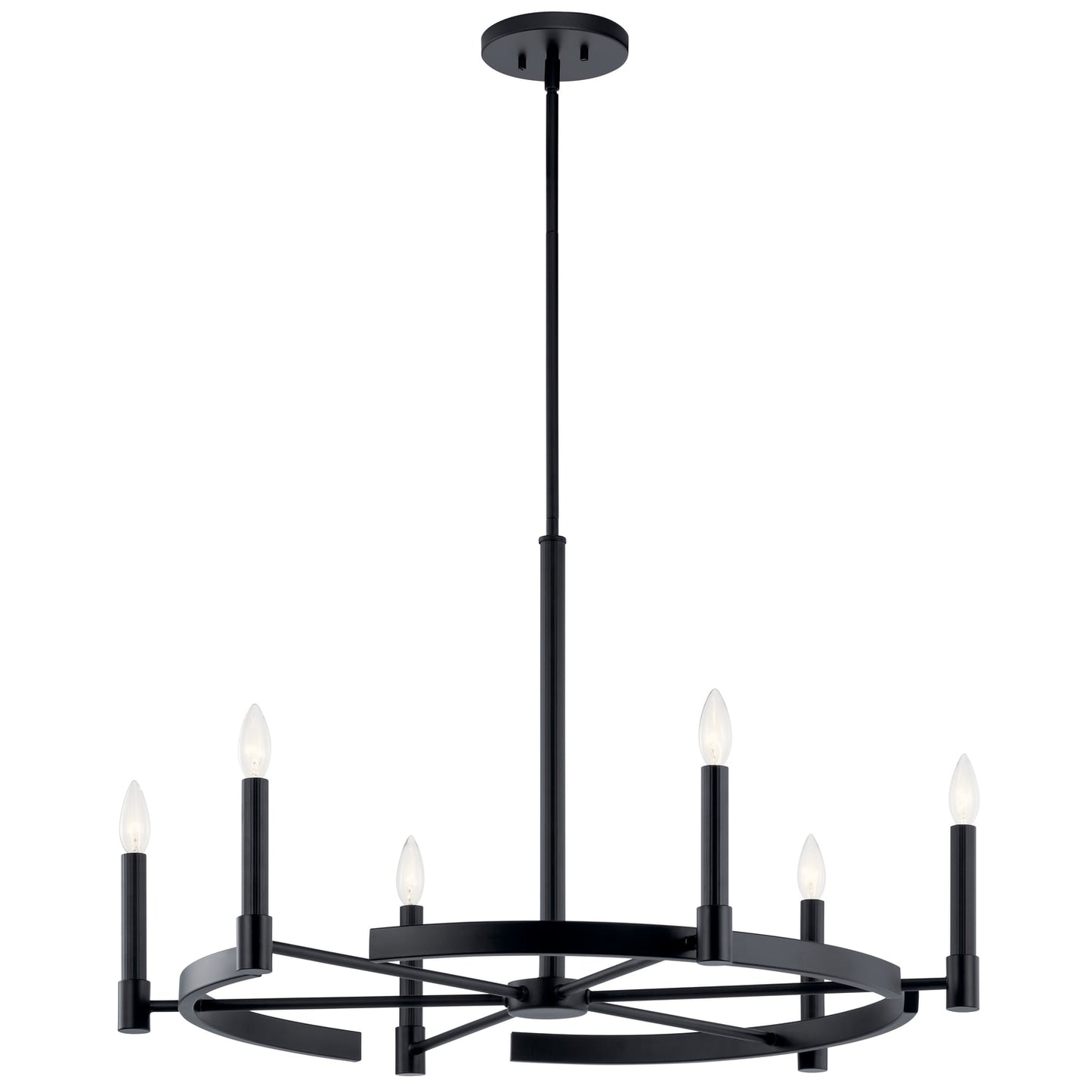 Kichler Tolani 6 -Light Black Modern/contemporary For Use in Bedrooms, Dining Rooms, Foyers, Kitchens, Living Rooms Chandelier 4663051