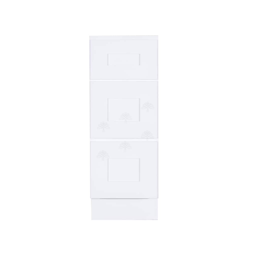 LifeArt Cabinetry Lancaster 12-in White Bathroom Vanity Base Cabinet without Top