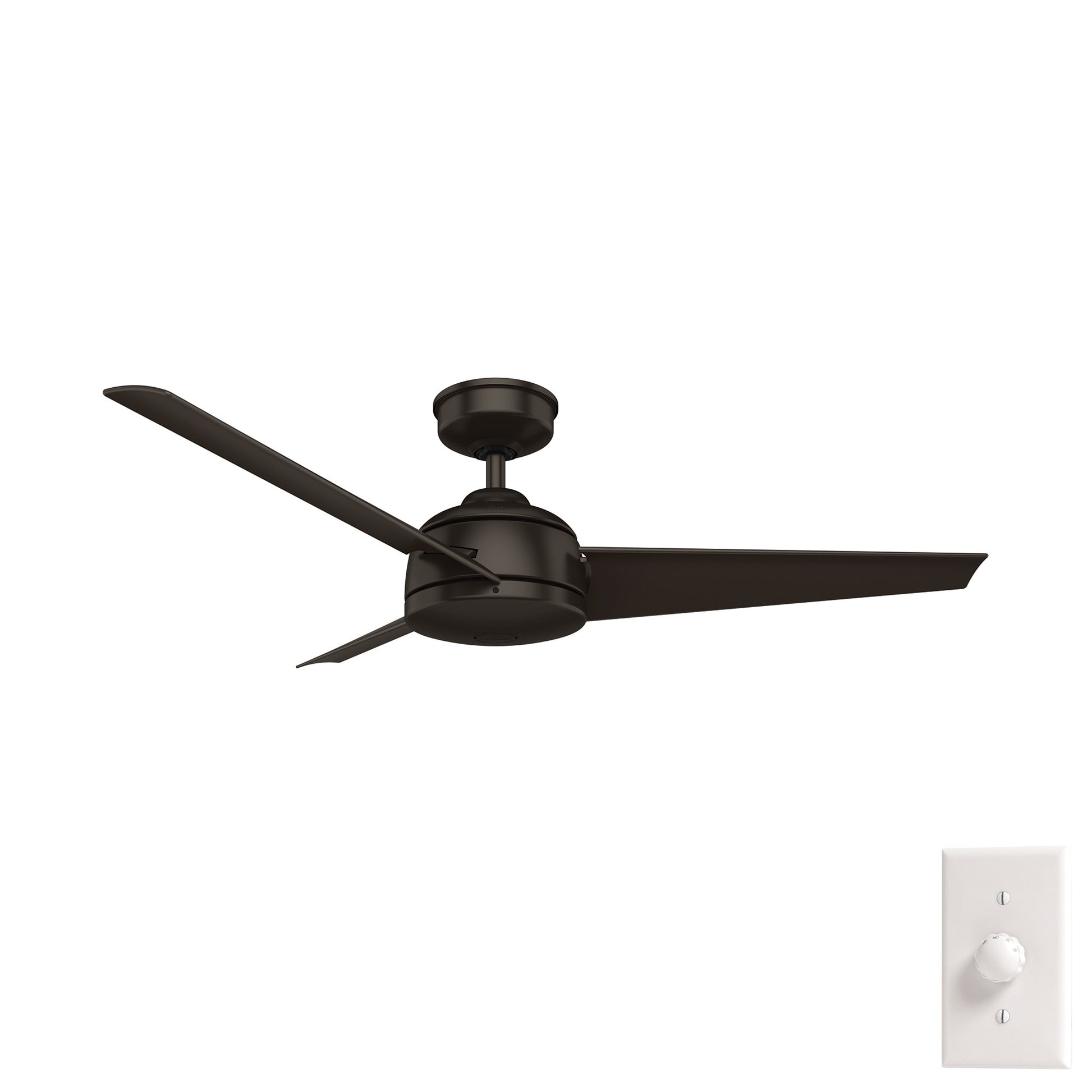Hunter Trimaran WeatherMax 52-in Outdoor Premier Bronze with Premier Bronze Blades Ceiling Fan Without Light ( 3 -Blade ) 4963827