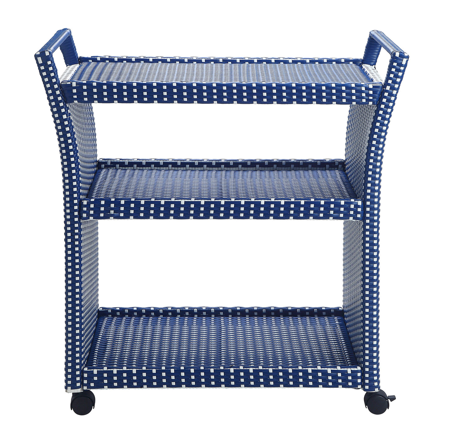 Furniture of America Navy Plastic Outdoor Serving Cart