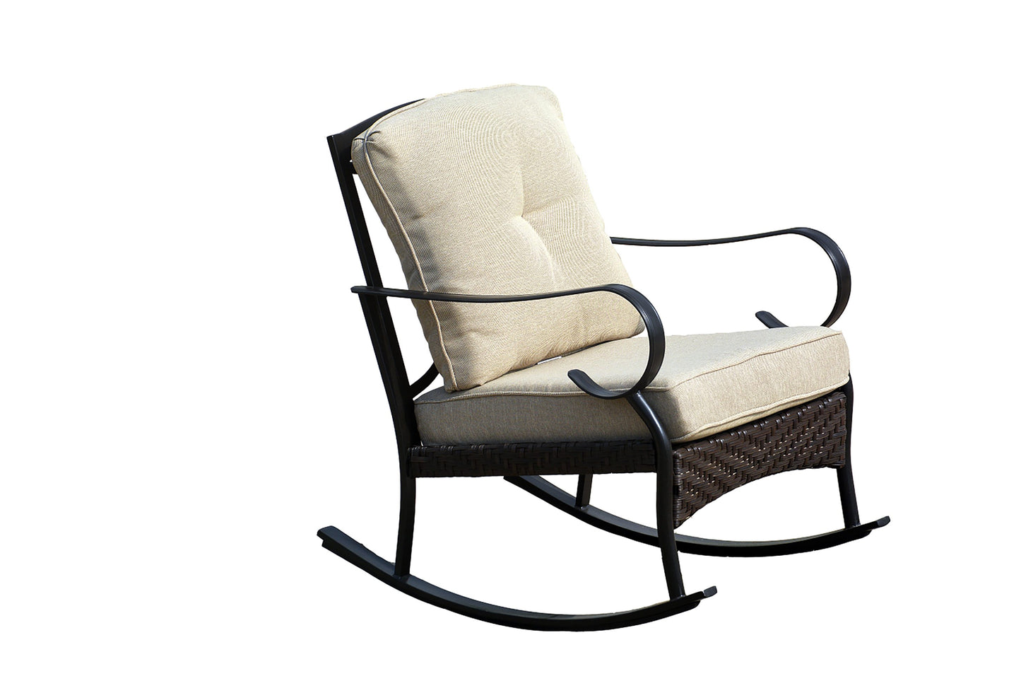 Moda Furnishings Minnie Stationary Conversation Chair with Tan Cushioned Seat