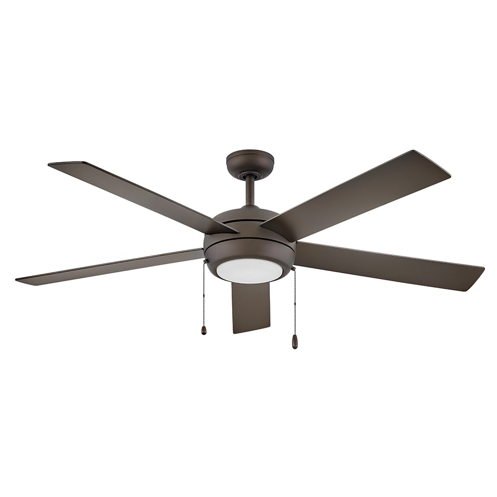 Hinkley Croft 60-in Integrated LED Smart Metallic Matte Bronze with Walnut, Metallic Matte Bronze Blades Ceiling Fan With Light ( 5 -Blade ) 4781074