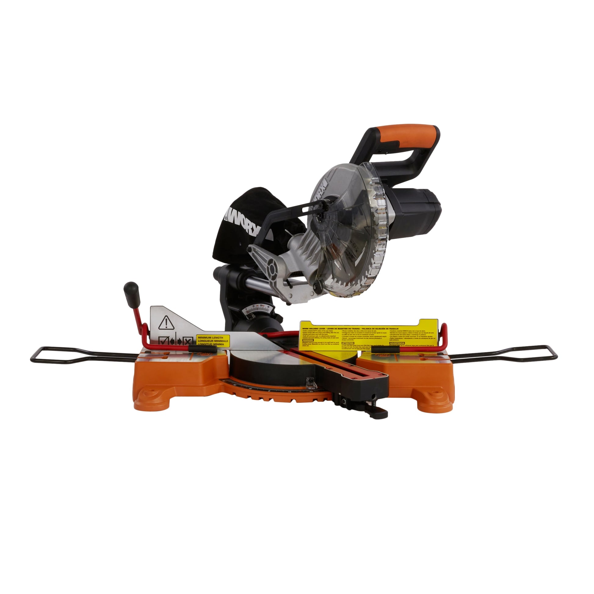 WORX Power Share 7-1/4-in 20-volt Max Single Bevel Sliding Compound Cordless Miter Saw (Battery and Charger Included) WX845L