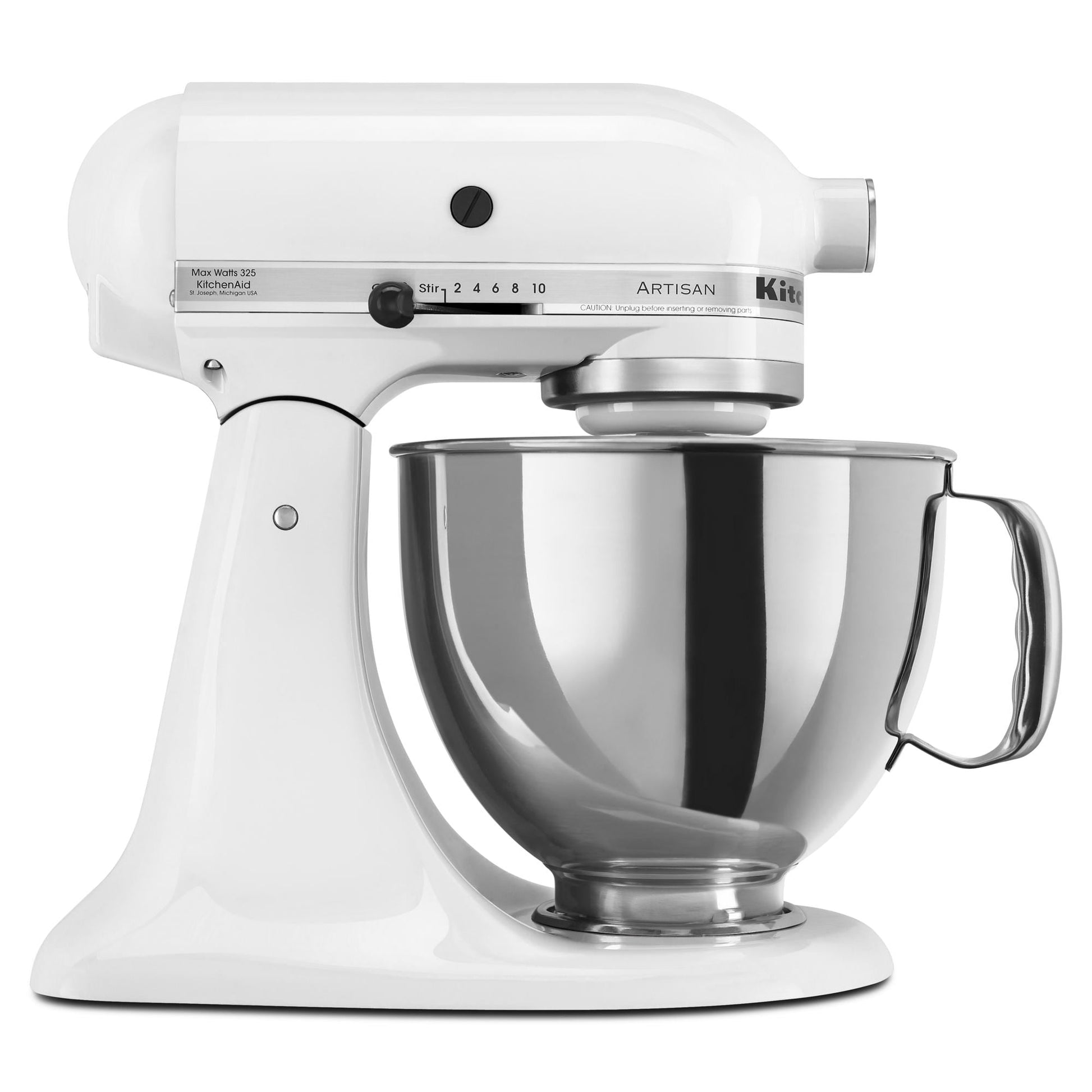 KitchenAid Artisan White 5-Quart Tilt-head Stand Mixer KSM150PSWH