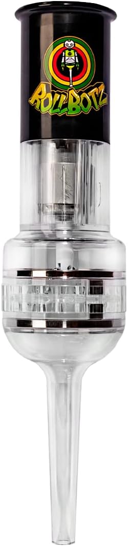 RollBotz Robokone Filler Bead Grinding Mill with Funnel USB Chargeable Black Onyx\u2026