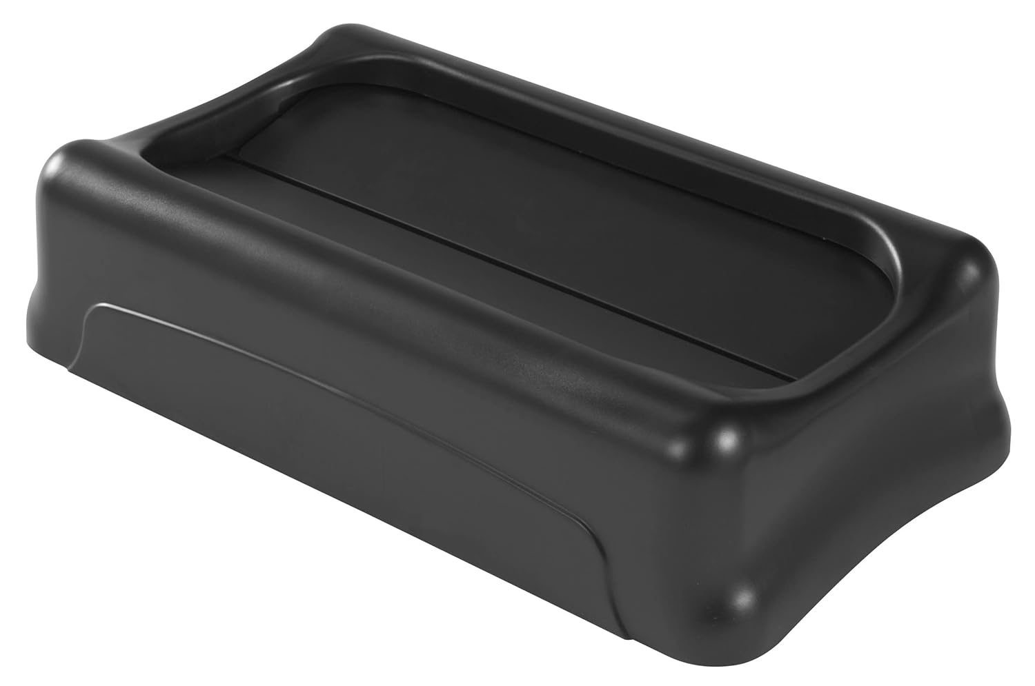 Rubbermaid Commercial Products Slim Jim Trash Can Swing Lid, Black, Plastic, Compatible with 16\/23 Gallon Slim Jim Containers\/Garbage Can, For Kitchens\/Classrooms\/Offices\/Back of House