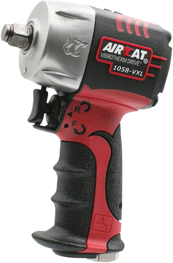 AIRCAT Pneumatic Tools 1058-VXL 1/2-Inch Vibrotherm Drive Composite Compact Impact Wrench 750 ft-lbs of Torque