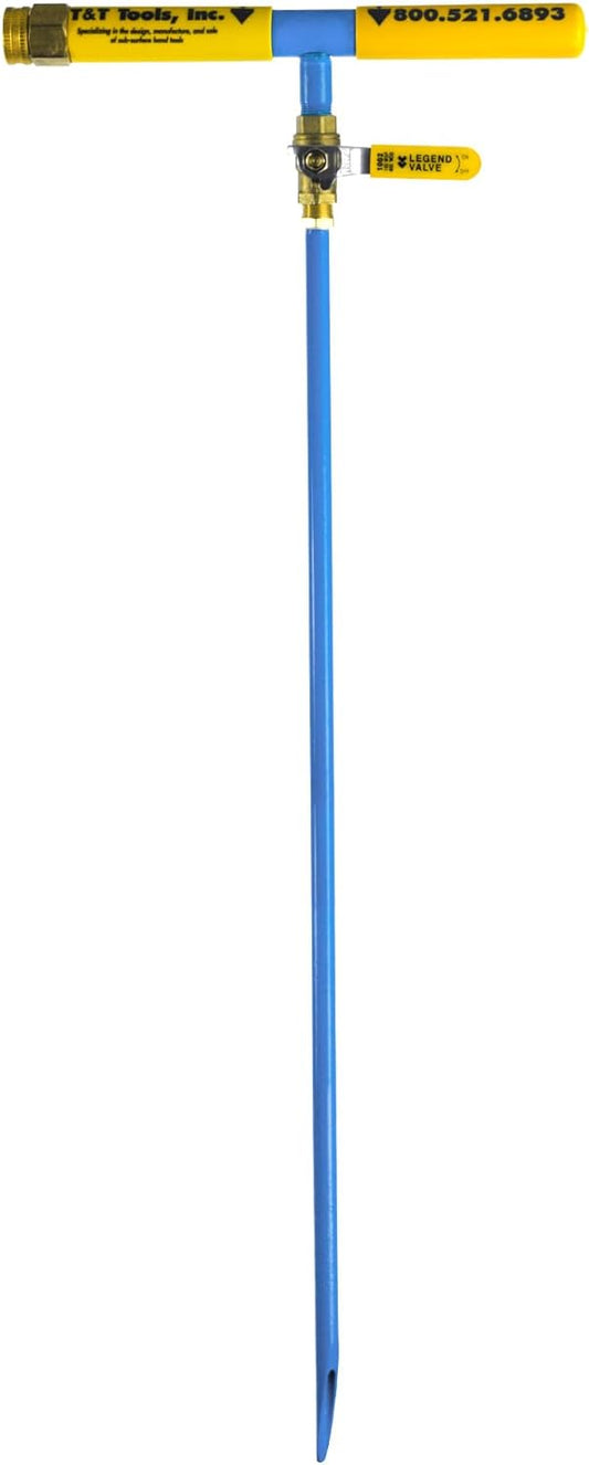 T&T Tools 48 Inch Water Probe - Steel Deep Root Irrigator for Trees - Professional Drip Irrigation Tool with Self Drilling Tip- Brass Valve -Deep Drip Watering Stakes for Efficient Deep Root Hydration