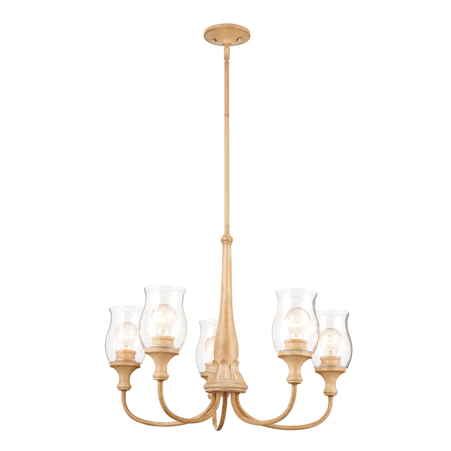 Kichler Melis 5 -Light Brown Farmhouse For Use in Bedrooms, Dining Rooms, Foyers, Kitchens, Living Rooms Chandelier 5265506