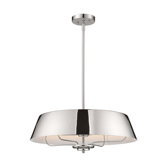 Kichler Luella 4 -Light Polished Nickel Traditional Drum Medium Hanging Convertible pendant/Semi-flush 5269756