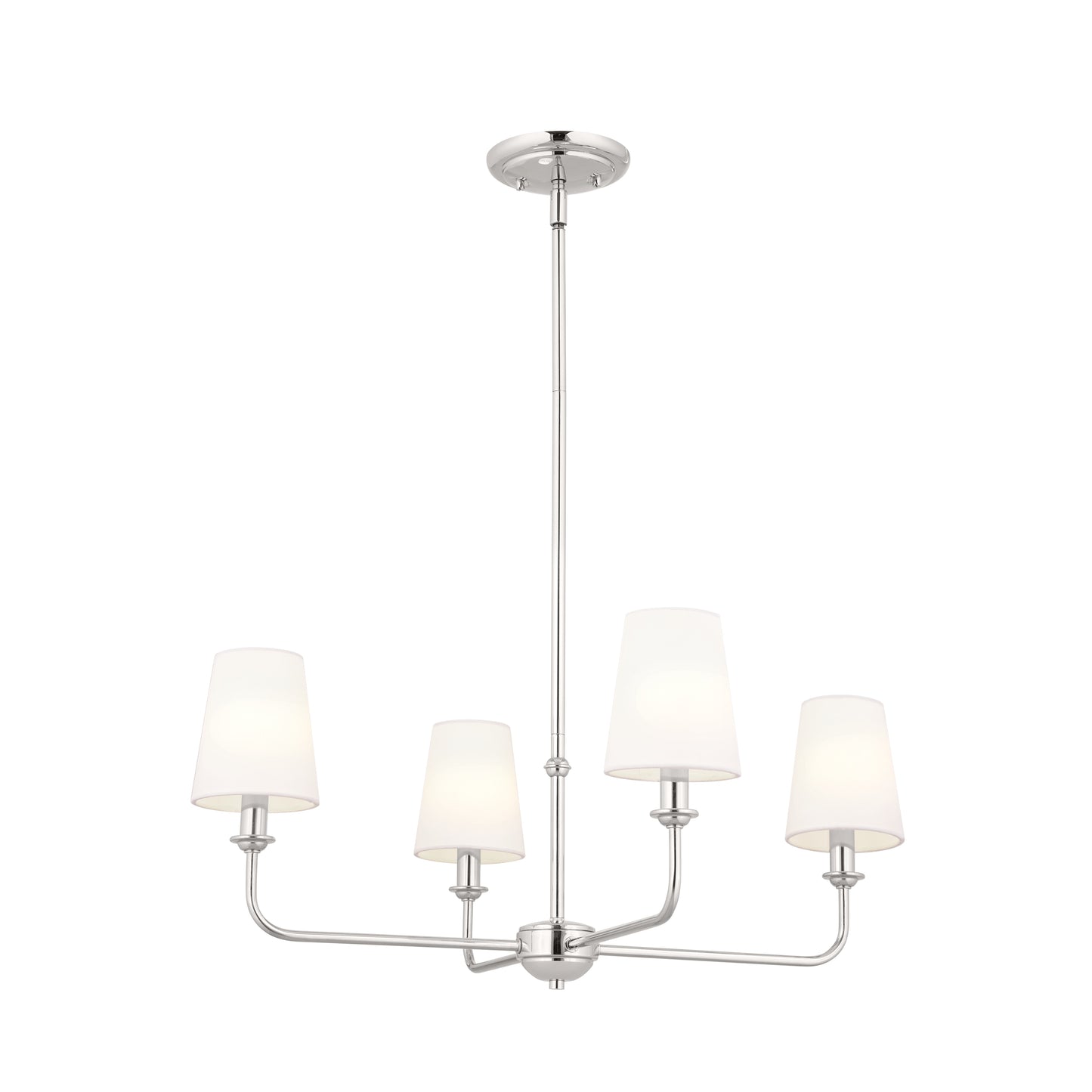 Kichler Pallas 4 -Light Polished Nickel Traditional For Use in Bedrooms, Dining Rooms, Foyers, Kitchens, Living Rooms Chandelier 5269690